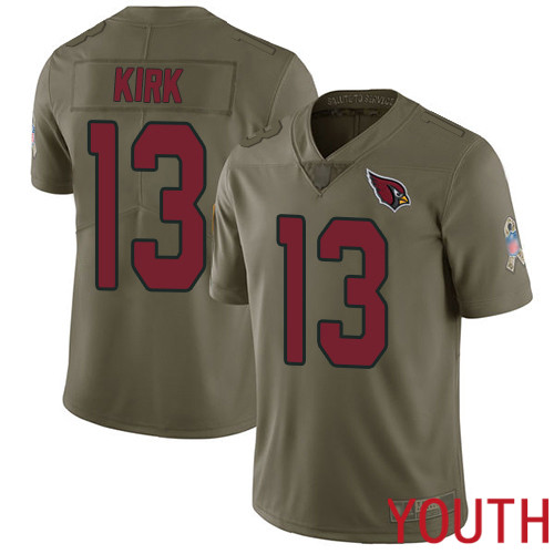 Arizona Cardinals Limited Olive Youth Christian Kirk Jersey NFL Football #13 2017 Salute to Service